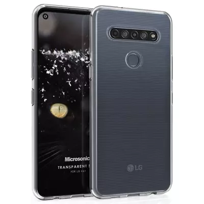 Microsonic LG K61 Kılıf Transparent Soft Beyaz
