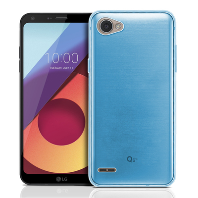 Microsonic LG Q6 Kılıf Transparent Soft Mavi