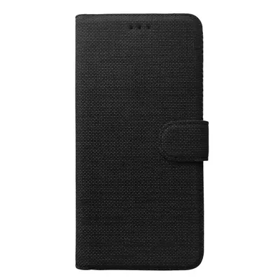 Microsonic LG V30 Plus Kılıf Fabric Book Wallet Siyah