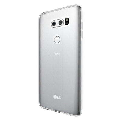 Microsonic LG V30 Kılıf Transparent Soft Beyaz