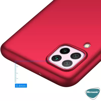 Microsonic Matte Silicone Huawei P40 Lite Kılıf Kırmızı