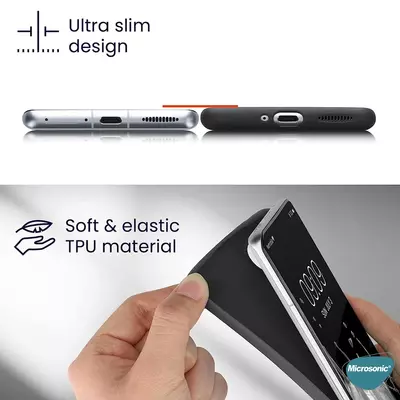Microsonic Matte Silicone Realme 11 4G Kılıf Siyah
