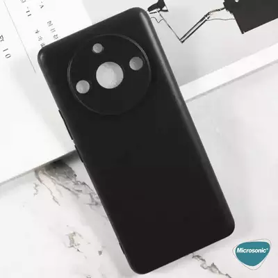 Microsonic Matte Silicone Realme 11 Pro+ Kılıf Siyah
