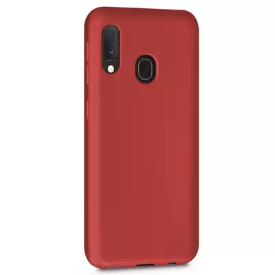 Microsonic Matte Silicone Samsung Galaxy A20 Kılıf Kırmızı
