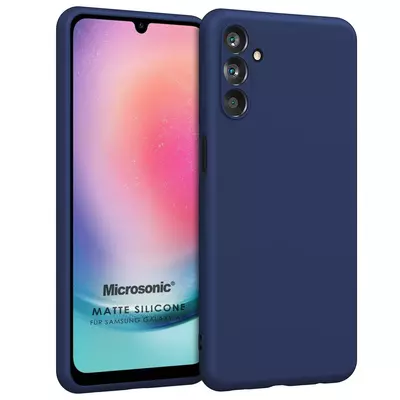 Microsonic Matte Silicone Samsung Galaxy M34 5G Kılıf Lacivert