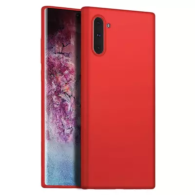 Microsonic Matte Silicone Samsung Galaxy Note 10 Kılıf Kırmızı