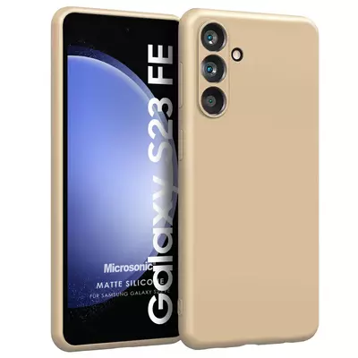 Microsonic Matte Silicone Samsung Galaxy S23 FE Kılıf Gold