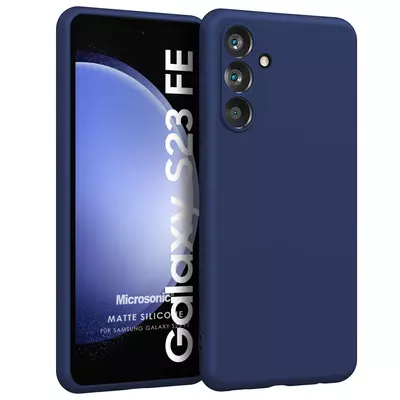 Microsonic Matte Silicone Samsung Galaxy S23 FE Kılıf Lacivert