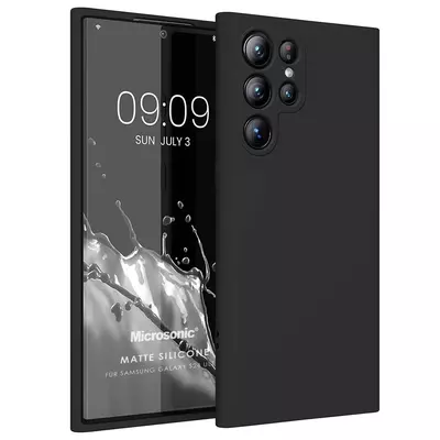 Microsonic Matte Silicone Samsung Galaxy S24 Ultra Kılıf Siyah