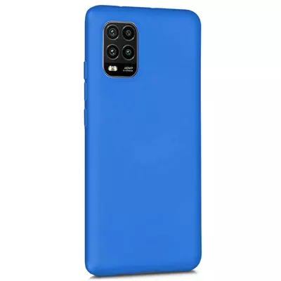 Microsonic Matte Silicone Xiaomi Mi 10 Lite Zoom Kılıf Mavi