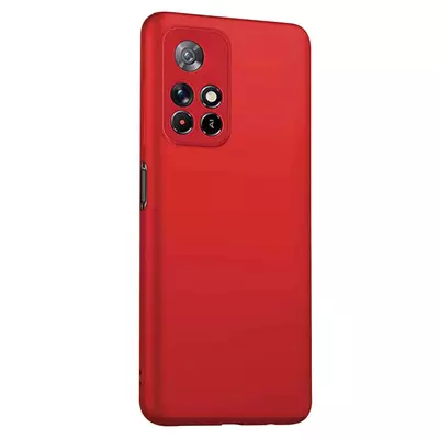 Microsonic Matte Silicone Xiaomi Redmi Note 11 Kılıf Kırmızı