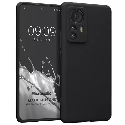 Microsonic Matte Silicone Xiaomi Redmi Note 12S Kılıf Siyah