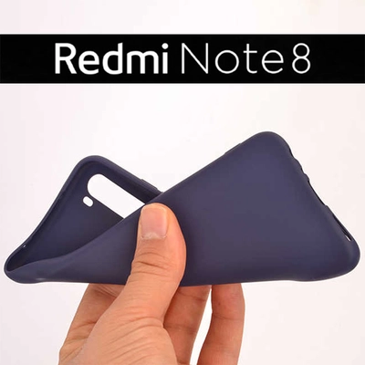 Microsonic Matte Silicone Xiaomi Redmi Note 8 Kılıf Siyah