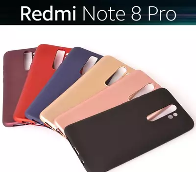 Microsonic Matte Silicone Xiaomi Redmi Note 8 Pro Kılıf Mavi