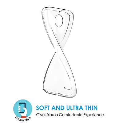 Microsonic Motorola Moto E4 Plus Kılıf Transparent Soft Beyaz