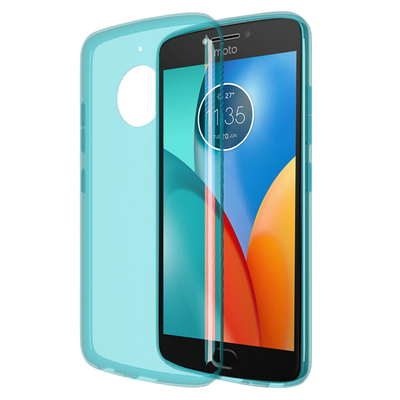 Microsonic Motorola Moto E4 Plus Kılıf Transparent Soft Mavi