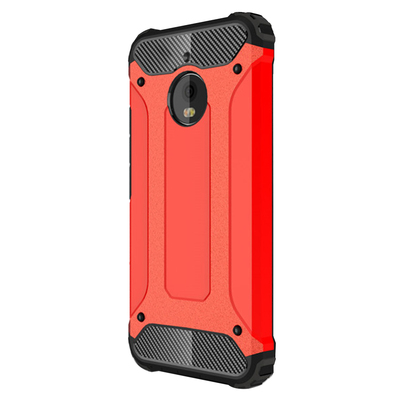 Microsonic Motorola Moto E4 Kılıf Rugged Armor Kırmızı