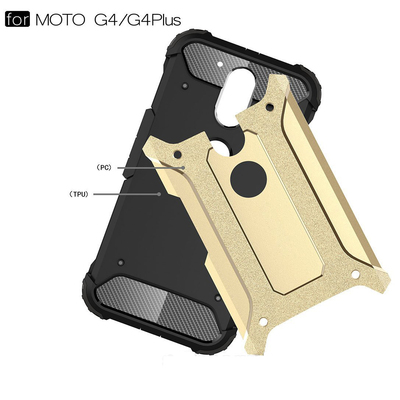 Microsonic Motorola Moto G4 Plus Kılıf Rugged Armor Rose Gold