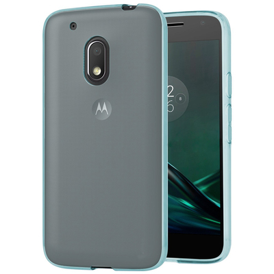Microsonic Motorola Moto G4 Plus Kılıf Transparent Soft Mavi
