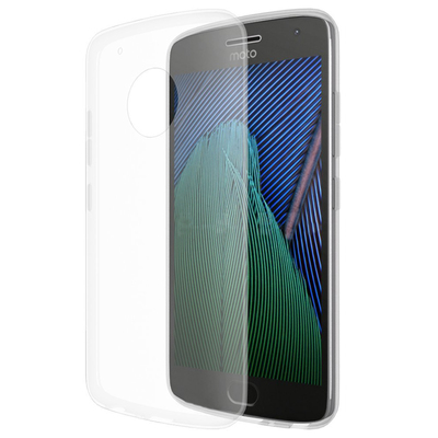 Microsonic Motorola Moto G5 Plus Kılıf Transparent Soft Beyaz