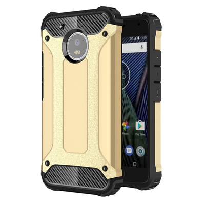 Microsonic Motorola Moto G5 Kılıf Rugged Armor Gold