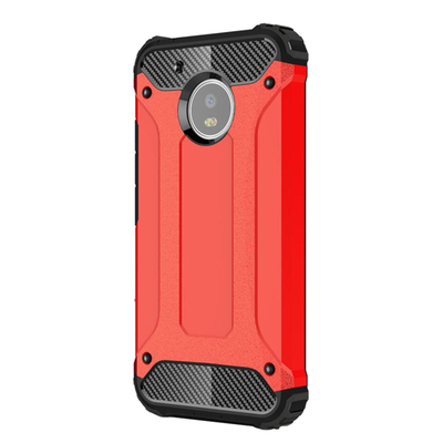 Microsonic Motorola Moto G5 Kılıf Rugged Armor Kırmızı