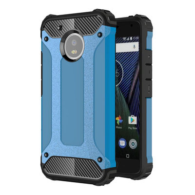 Microsonic Motorola Moto G5 Kılıf Rugged Armor Mavi
