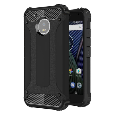 Microsonic Motorola Moto G5 Kılıf Rugged Armor Siyah