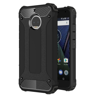 Microsonic Motorola Moto G5S Plus Kılıf Rugged Armor Siyah