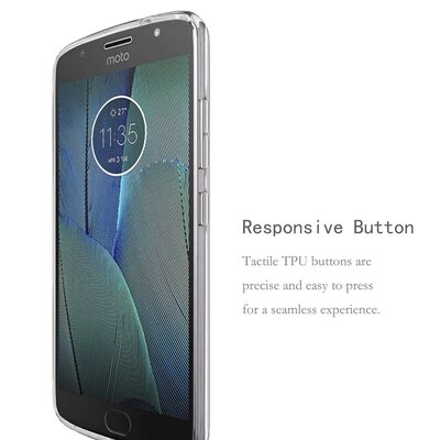 Microsonic Motorola Moto G5S Plus Kılıf Transparent Soft Pembe