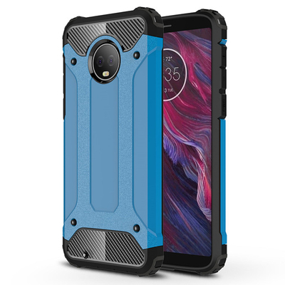 Microsonic Motorola Moto G6 Kılıf Rugged Armor Mavi