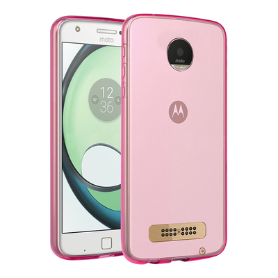 Microsonic Motorola Moto Z Play Kılıf Transparent Soft Pembe