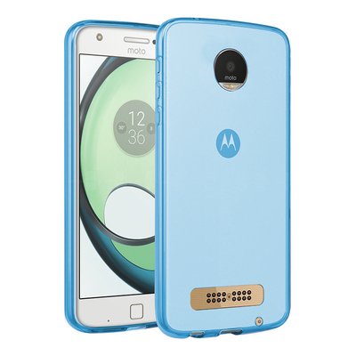 Microsonic Motorola Moto Z Kılıf Transparent Soft Mavi