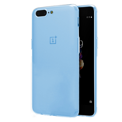 Microsonic OnePlus 5 Kılıf Transparent Soft Mavi