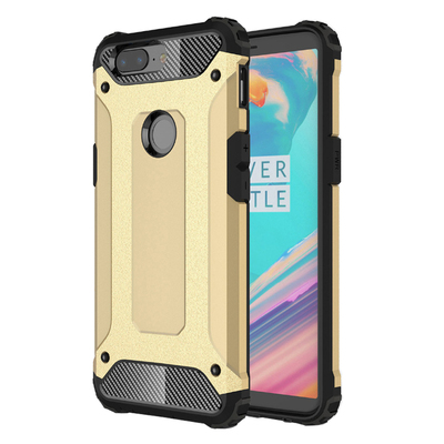 Microsonic OnePlus 5T Kılıf Rugged Armor Gold