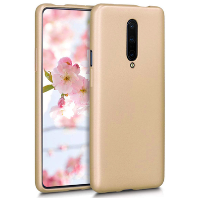 Microsonic OnePlus 7 Pro Kılıf Matte Silicone Gold