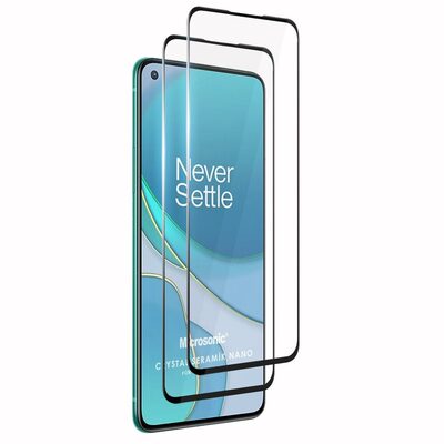 Microsonic OnePlus 8T Crystal Seramik Nano Ekran Koruyucu Siyah (2 Adet)