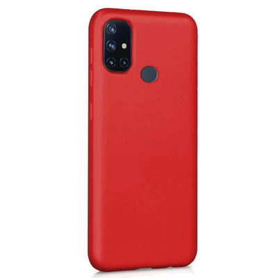Microsonic OnePlus Nord N10 5G Kılıf Matte Silicone Kırmızı