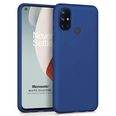 Microsonic OnePlus Nord N10 5G Kılıf Matte Silicone Lacivert