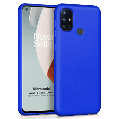 Microsonic  OnePlus Nord N10 5G Kılıf Matte Silicone Mavi