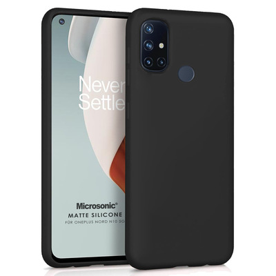 Microsonic OnePlus Nord N10 5G Kılıf Matte Silicone Siyah