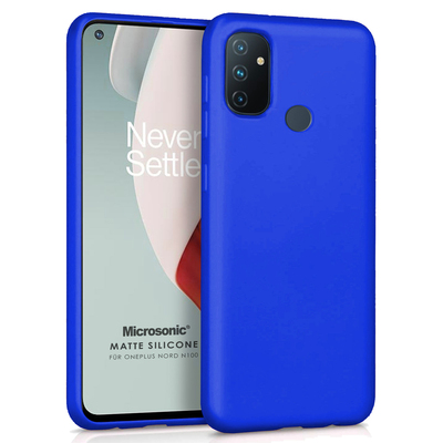 Microsonic OnePlus Nord N100 Kılıf Matte Silicone Mavi