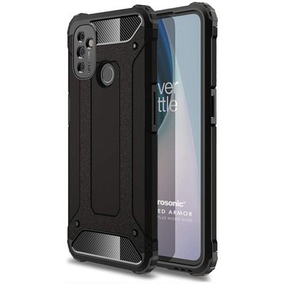 Microsonic OnePlus Nord N100 Kılıf Rugged Armor Siyah