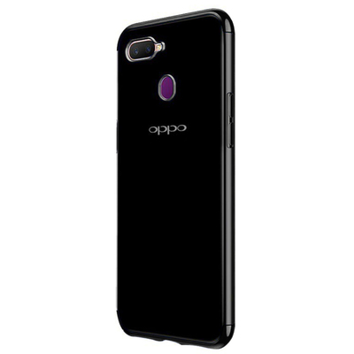 Microsonic Oppo A12 Kılıf Skyfall Transparent Clear Siyah