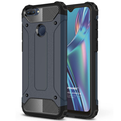 Microsonic Oppo A12 Kılıf Rugged Armor Lacivert