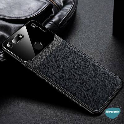 Microsonic Oppo A15 Kılıf Uniq Leather Siyah
