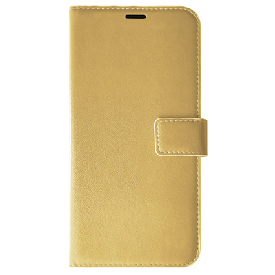 Microsonic Oppo A15s Kılıf Delux Leather Wallet Gold