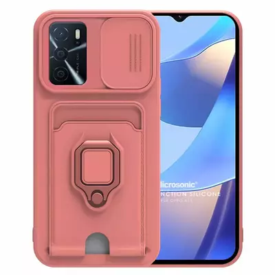 Microsonic Oppo A16 Kılıf Multifunction Silicone Pembe