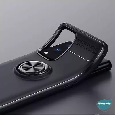 Microsonic Oppo A36 Kılıf Kickstand Ring Holder Siyah