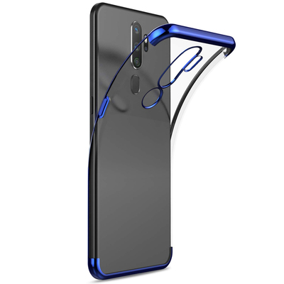 Microsonic Oppo A5 2020 Kılıf Skyfall Transparent Clear Mavi